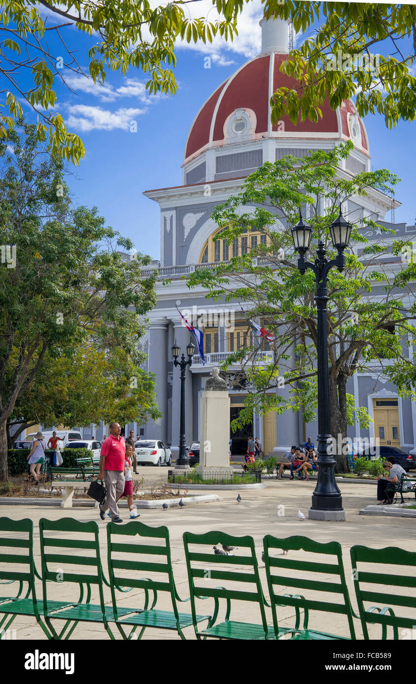 Le Parque Central José Marti à Cienfuegos, Cuba Banque D'Images