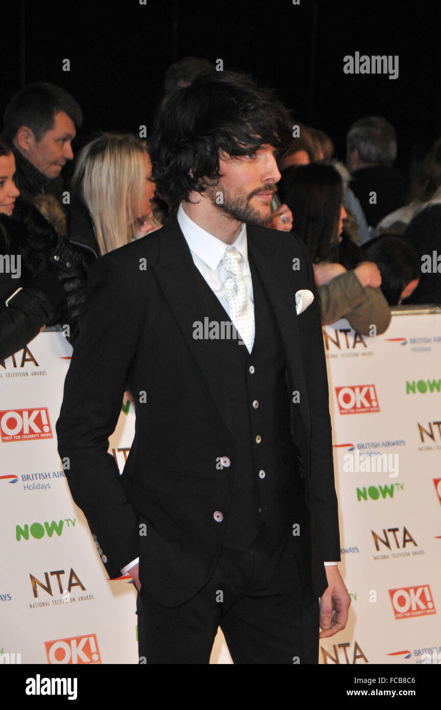 Londres, Royaume-Uni, 20 janvier 2016, Colin Morgan assiste à la télévision nationale 2016 Remise des prix ont eu lieu à l'O2. Credit : JOHNNY ARMSTEAD/Alamy Live News Banque D'Images