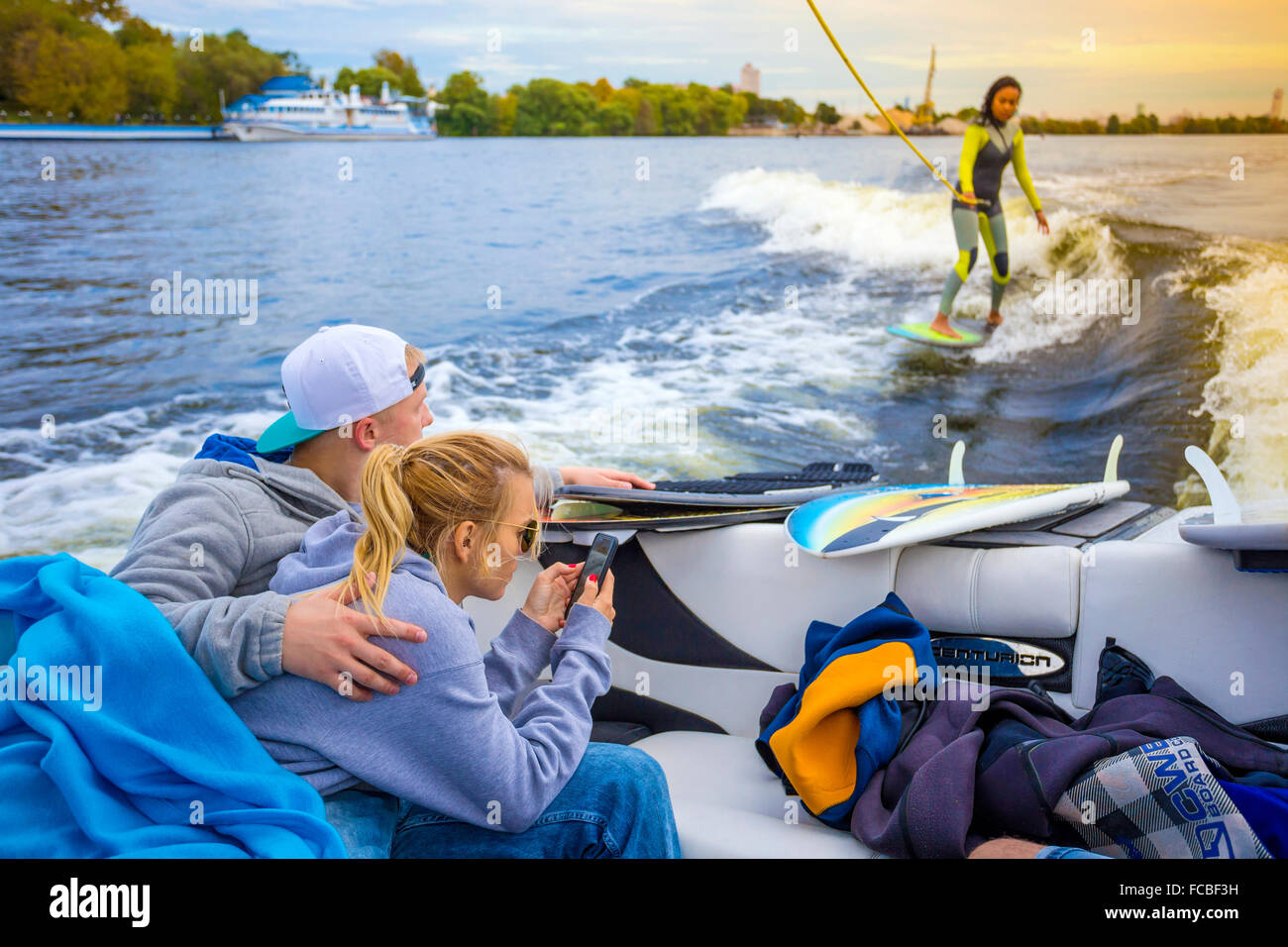 Service d'automne surf. Banque D'Images