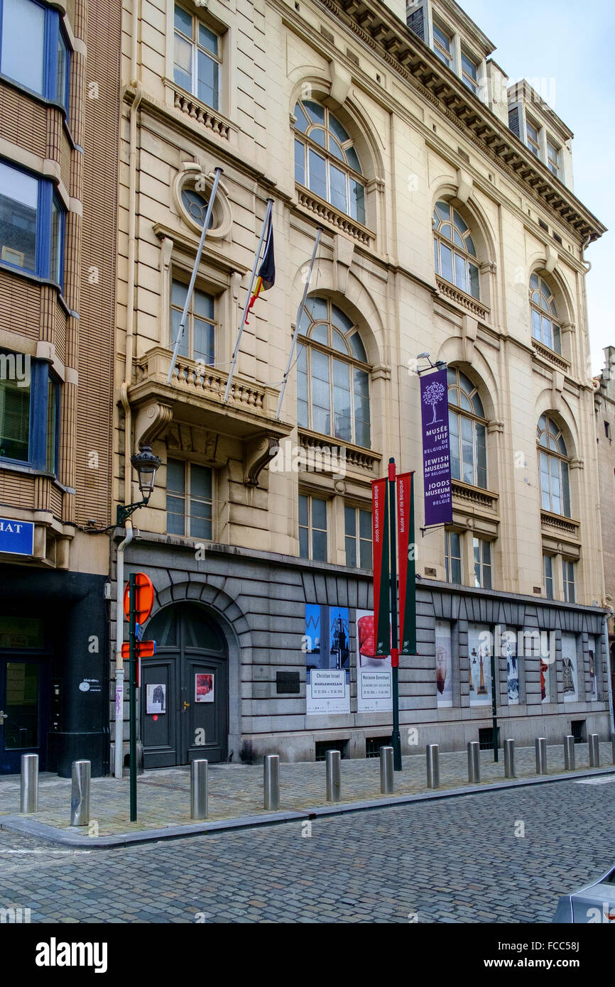 Bâtiment du musée juif extérieur bruxelles belgique Banque D'Images
