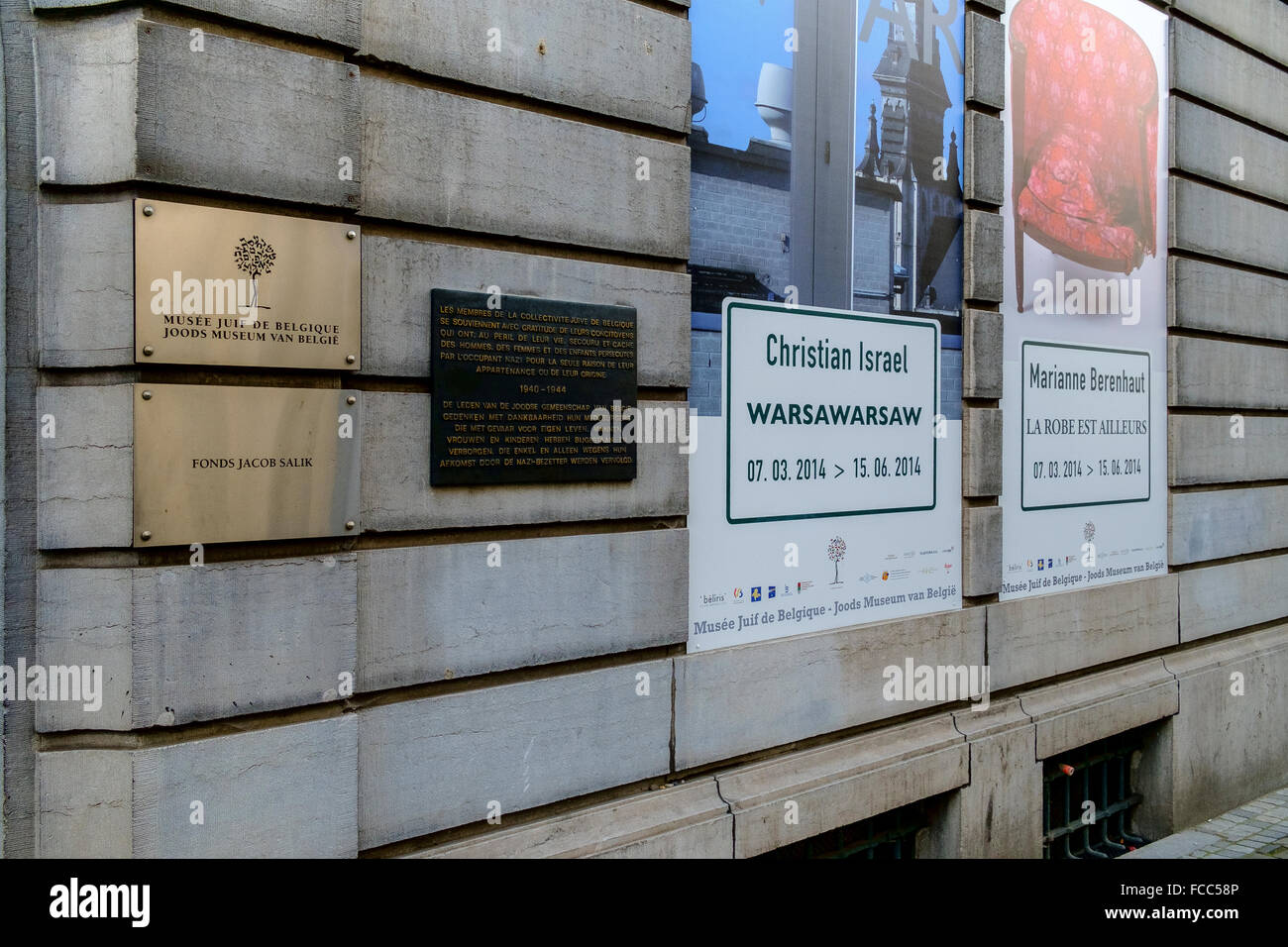Bâtiment du musée juif extérieur bruxelles belgique Banque D'Images