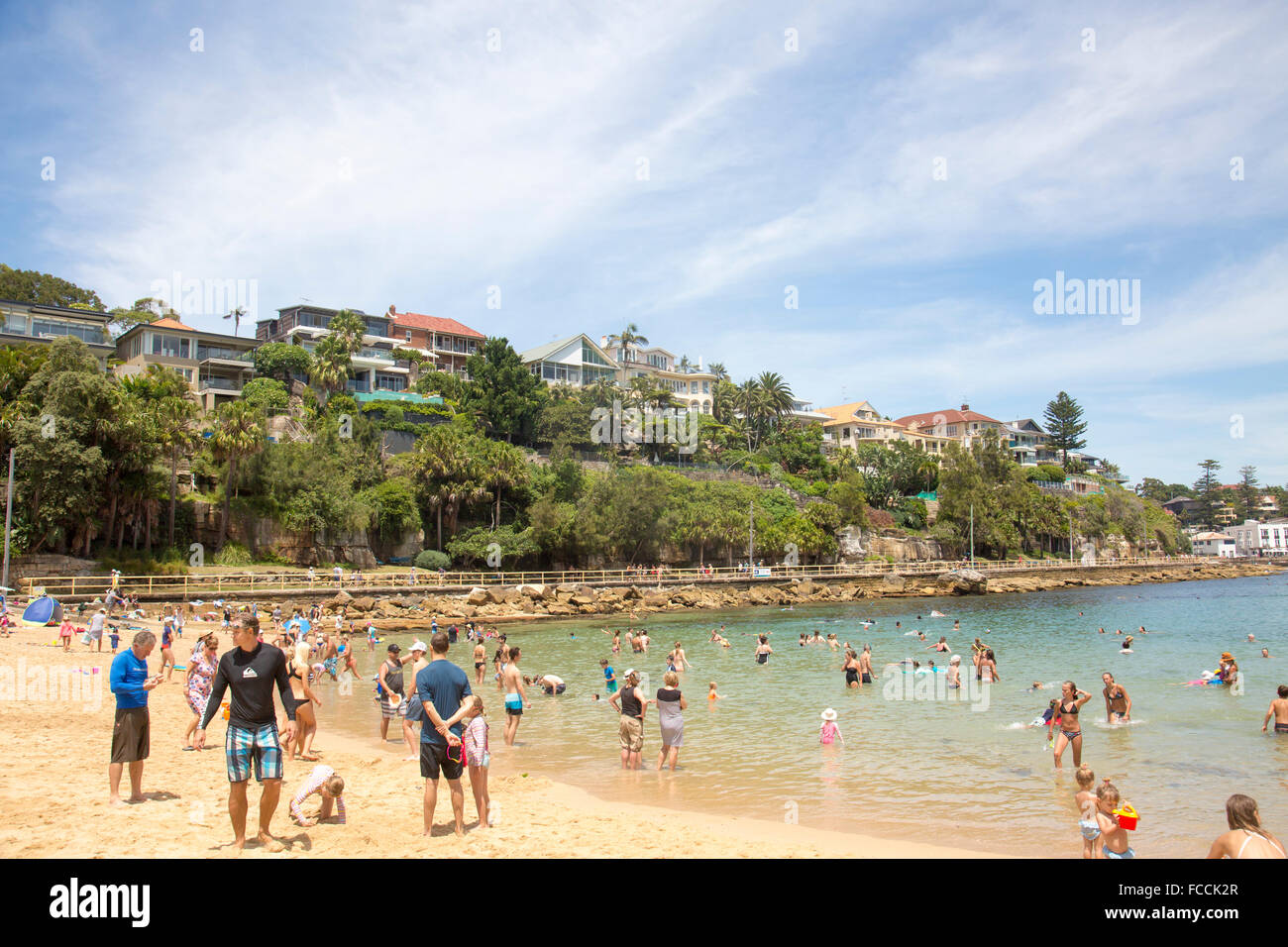 Shelly Beach à Manly, Sydney, plage populaire pour la plongée et snorkeling, Australie Banque D'Images