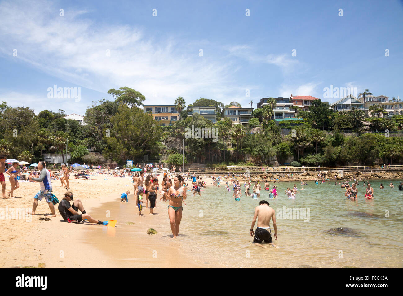 Shelly Beach à Manly, Sydney, plage populaire pour la plongée et snorkeling, Australie Banque D'Images
