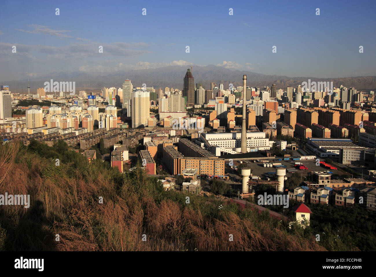 Voir d'Urumqi la capitale de la province de Xinjiang. Chine Banque D'Images