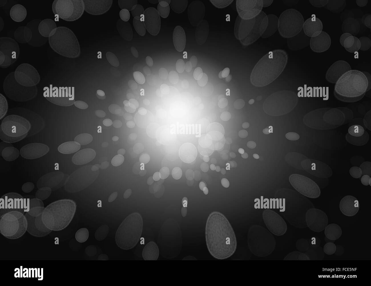 Résumé fond image de lumières et poutres bokeh bleu Banque D'Images