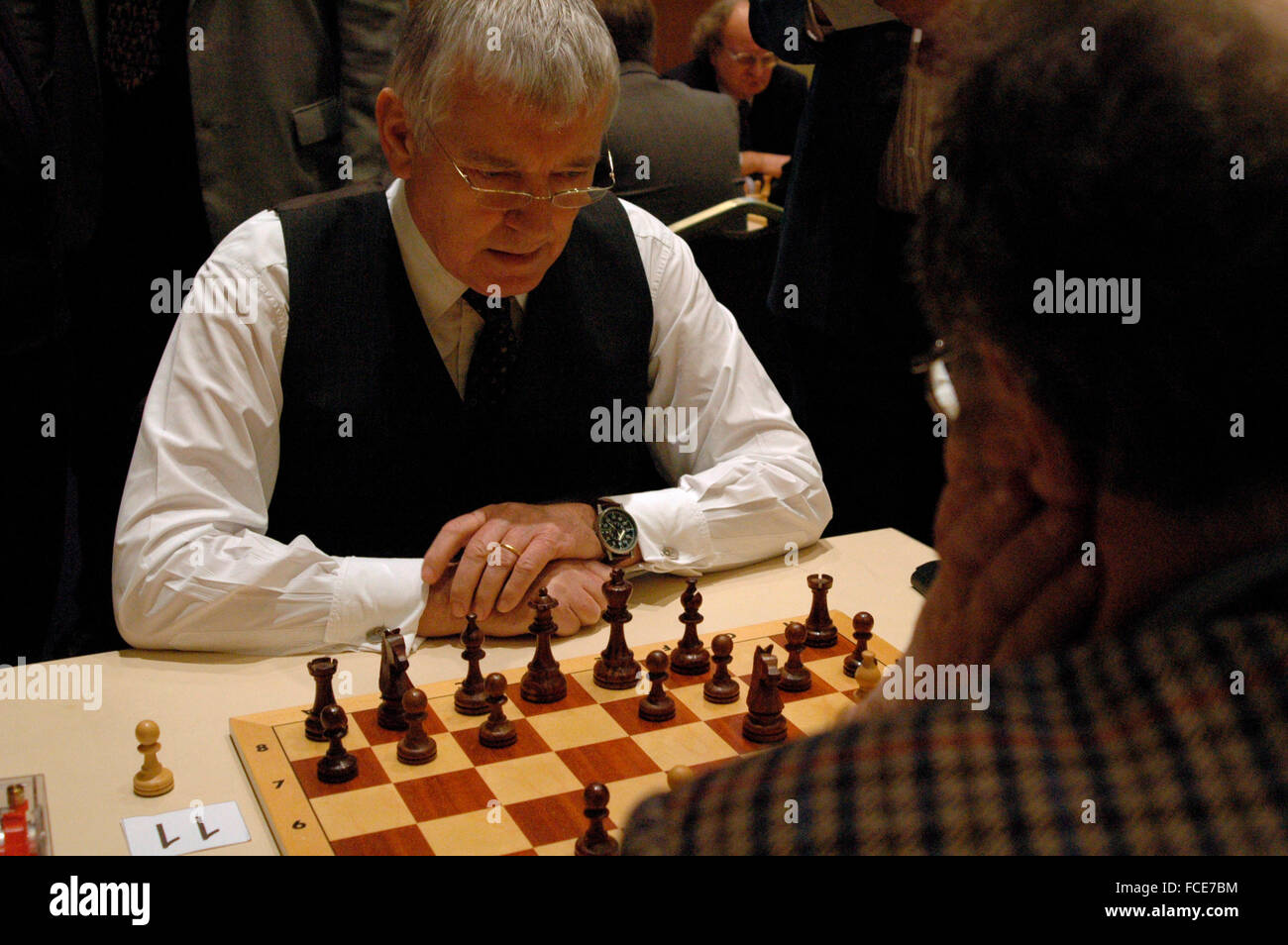 Bundesinnenminister Otto Schily - 14. Politiker-Schachturnier am 27. Novembre 2004, l'Hôtel Berlin, Luetzowplatz, Berlin-Charlotte Banque D'Images