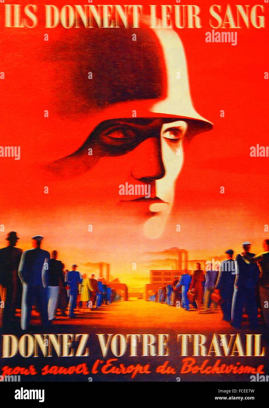 France- la seconde guerre mondiale- Poster, 1942, pour les gens d'aller ...
