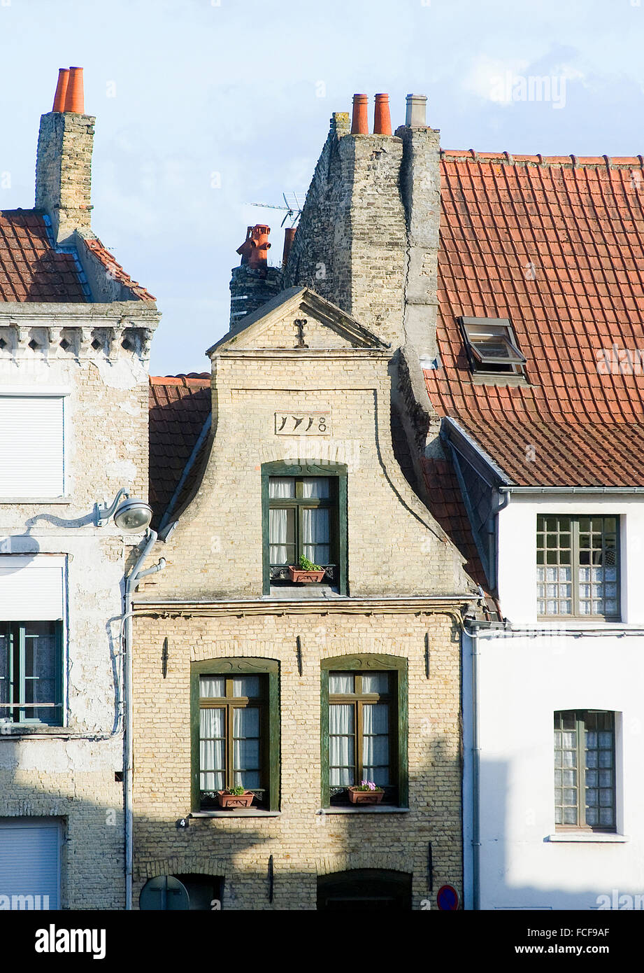 SaintOmer (nord de la France) façades de maisons traditionnelles