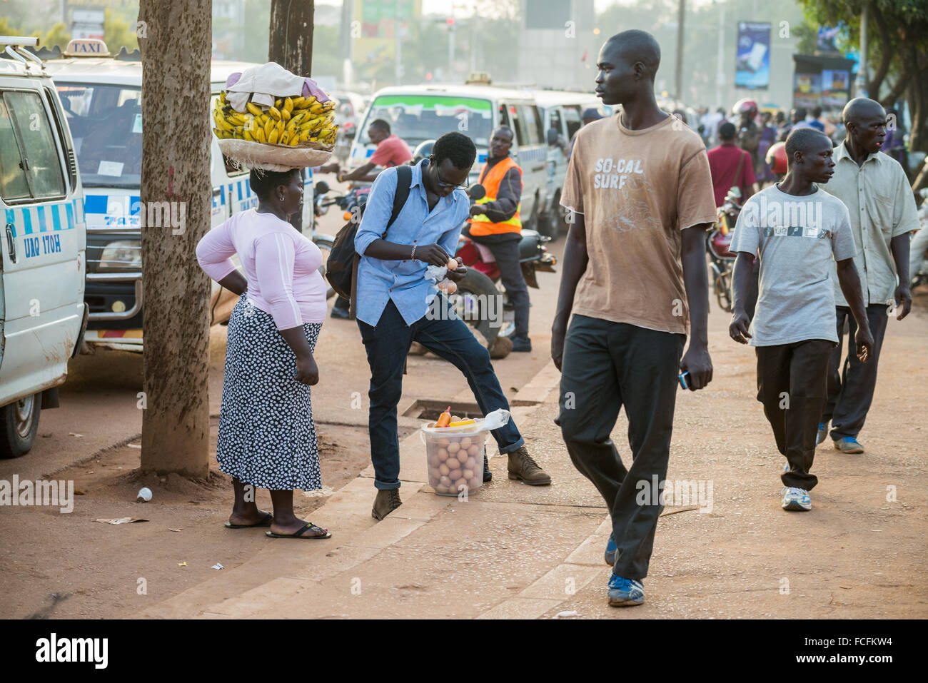 Habitants de la rue, Ouganda, Afrique Banque D'Images