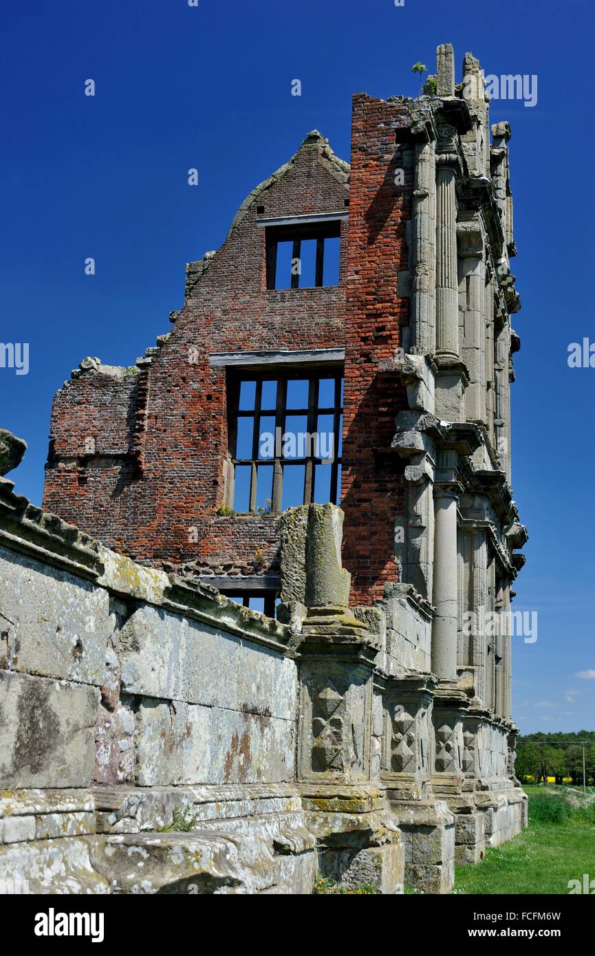 Château de Moreton Corbet, Elizabethan House, Shawbury, Shropshire, England, UK. Banque D'Images