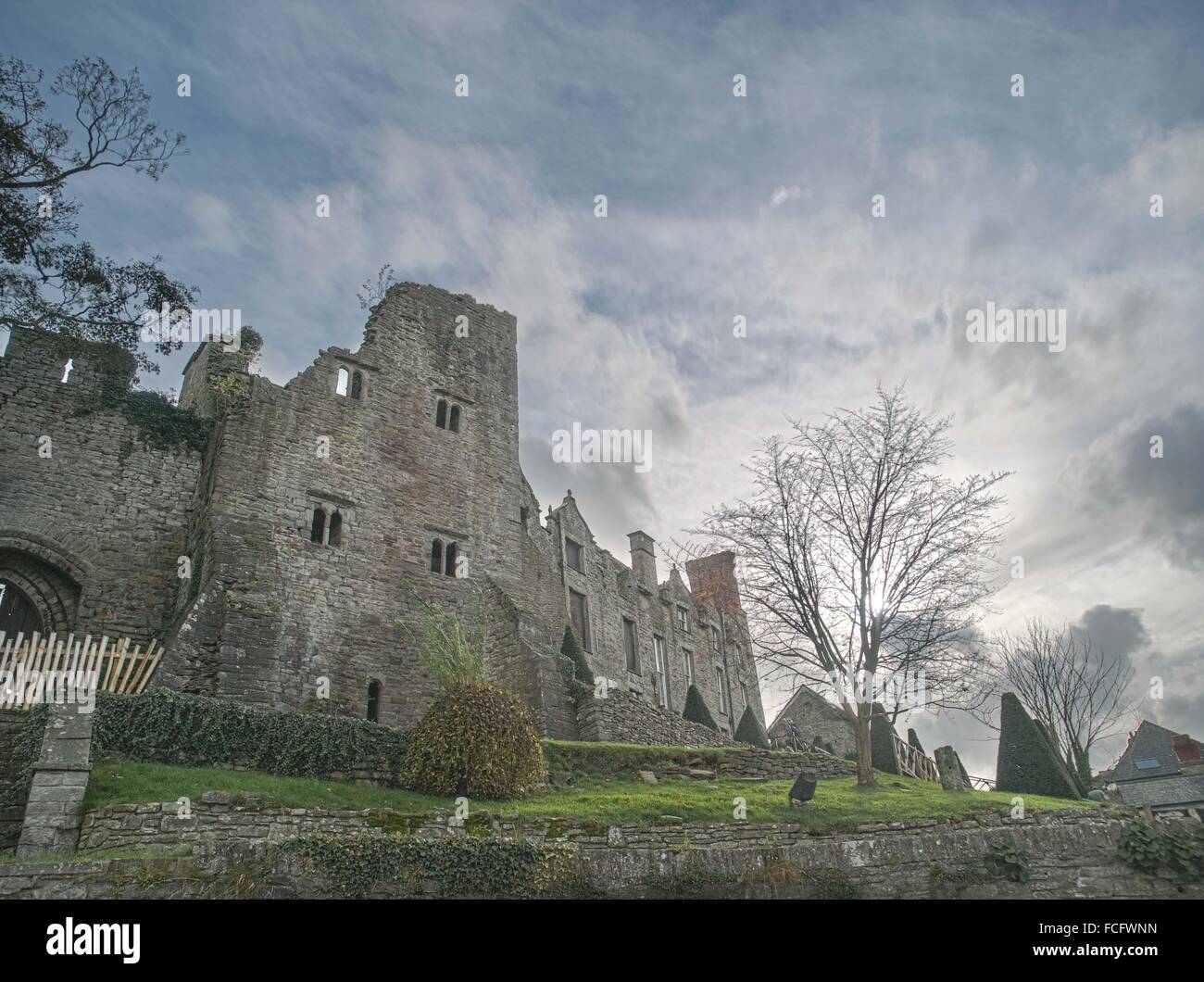 Château de Hay à Hay-on-Wye, au Pays de Galles, Royaume-Uni, Europe. Banque D'Images