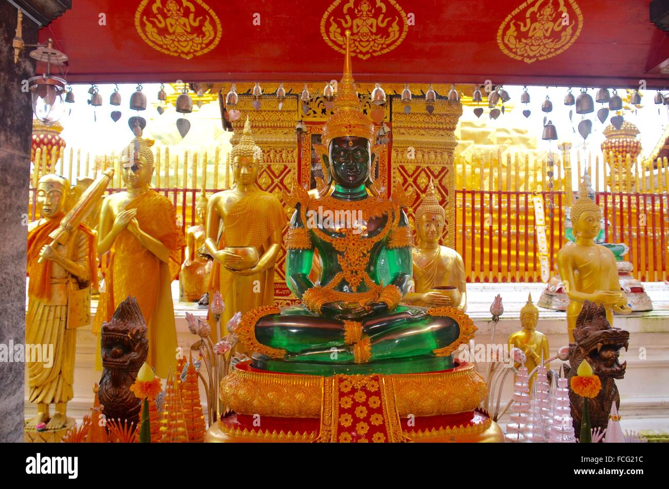 Chiang Mai Bouddha de Jade Banque D'Images