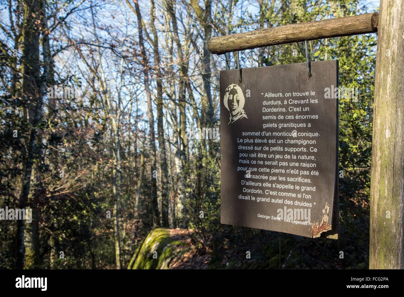 La PROVINCE DU BERRY, GEORGE SAND, la Vallée Noire Banque D'Images