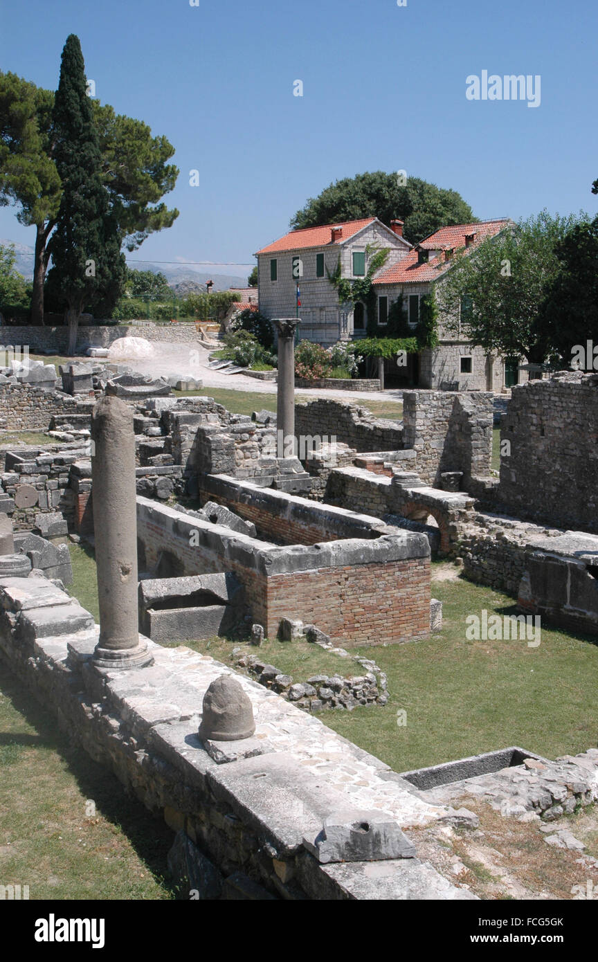 Salona ruins, Dalmatie, Croatie Banque D'Images