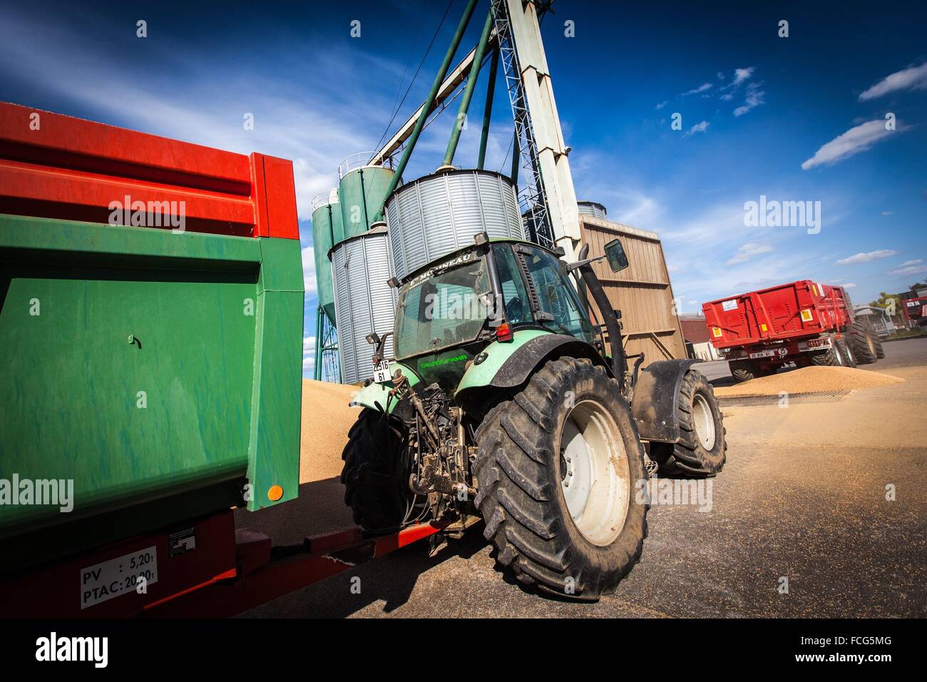 Coopérative des céréales de l'essai, ORNE (61), FRANCE Banque D'Images