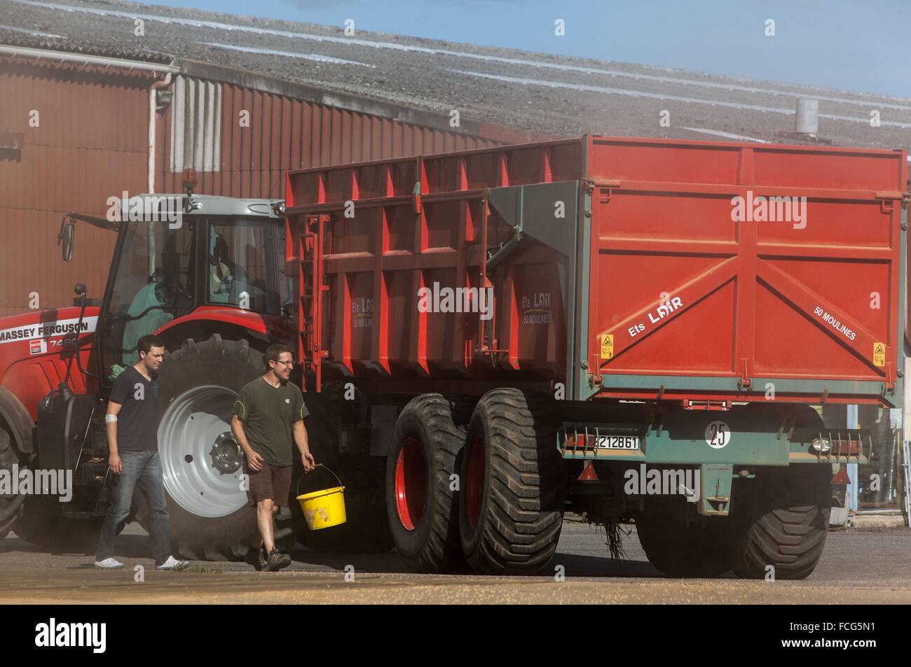 Coopérative des céréales de l'essai, ORNE (61), FRANCE Banque D'Images