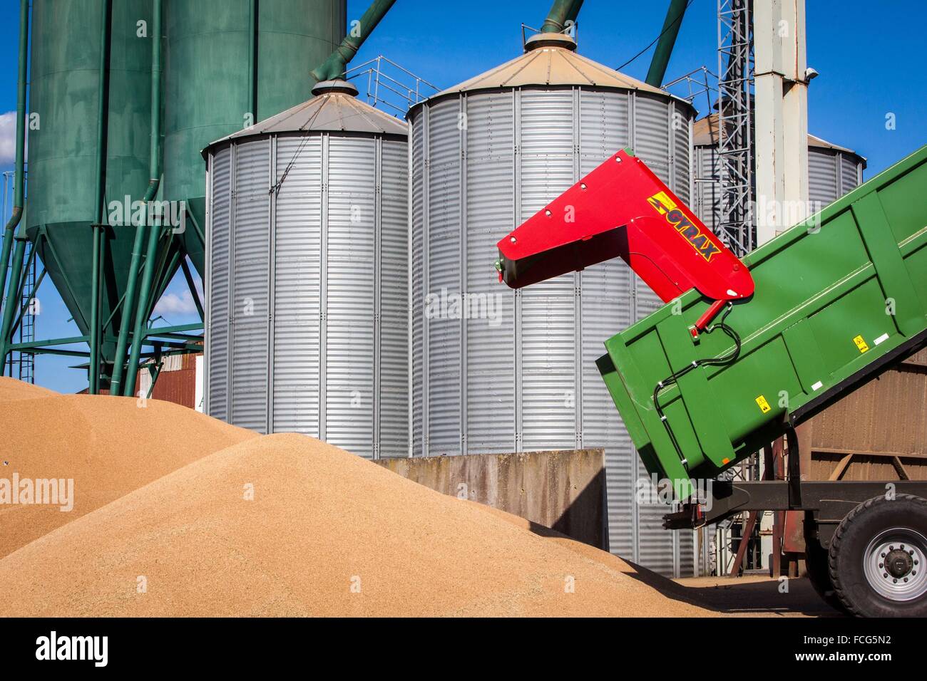 Coopérative des céréales de l'essai, ORNE (61), FRANCE Banque D'Images