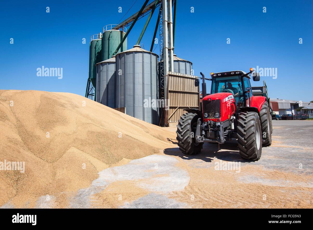 Coopérative des céréales de l'essai, ORNE (61), FRANCE Banque D'Images