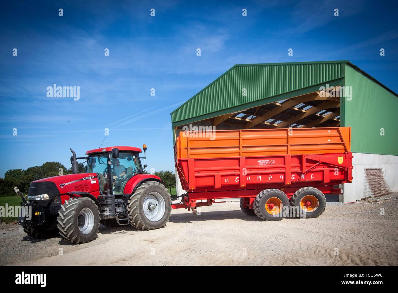 Coopérative des céréales de l'essai, ORNE (61), FRANCE Banque D'Images