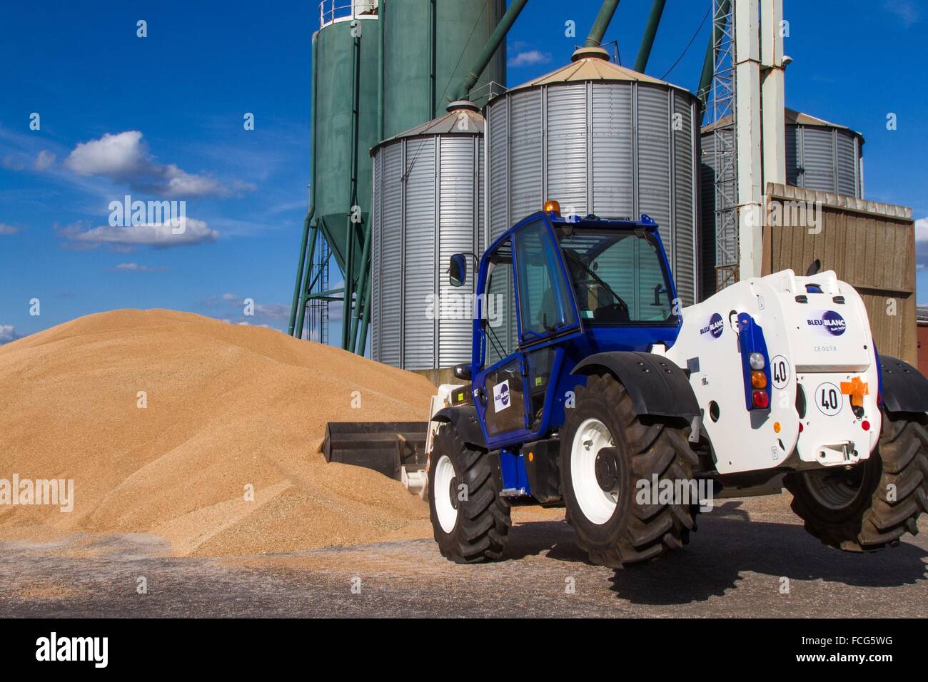 Coopérative des céréales de l'essai, ORNE (61), FRANCE Banque D'Images