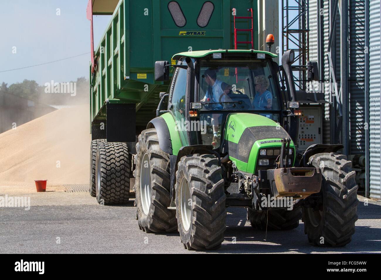 Coopérative des céréales de l'essai, ORNE (61), FRANCE Banque D'Images
