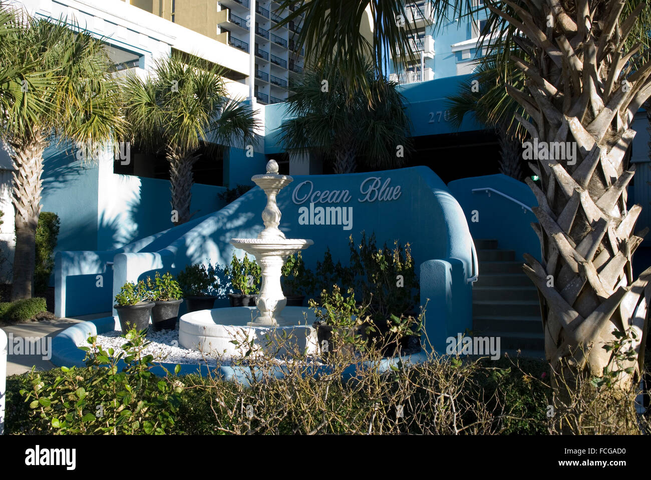 Ocean Blue Hôtel Myrtle Beach en Caroline du Sud USA Banque D'Images