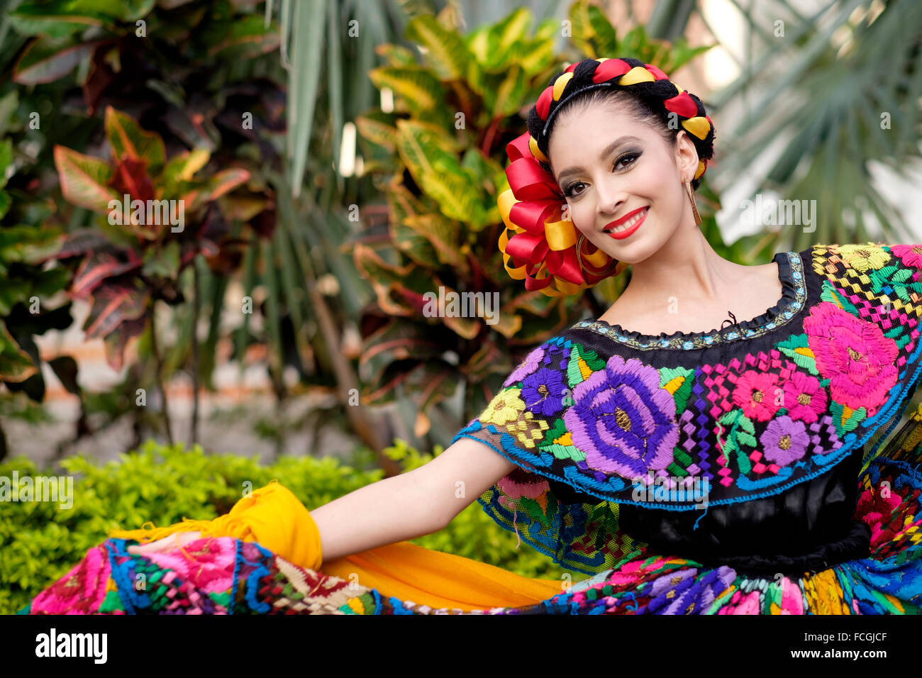 Mexique Jalisco Xiutla folklorique danseur danseuse mexicaine Banque D'Images