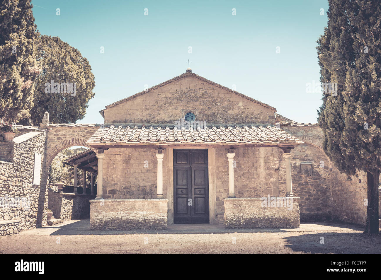 Petite église de San Niccolo à Cortona, Italie Banque D'Images