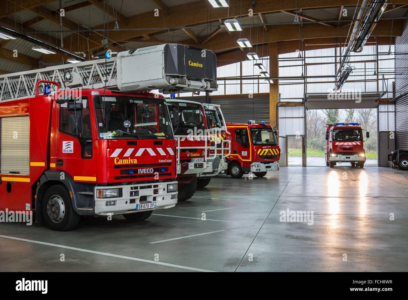 FIRE STATION ILLUSTRATION Banque D'Images