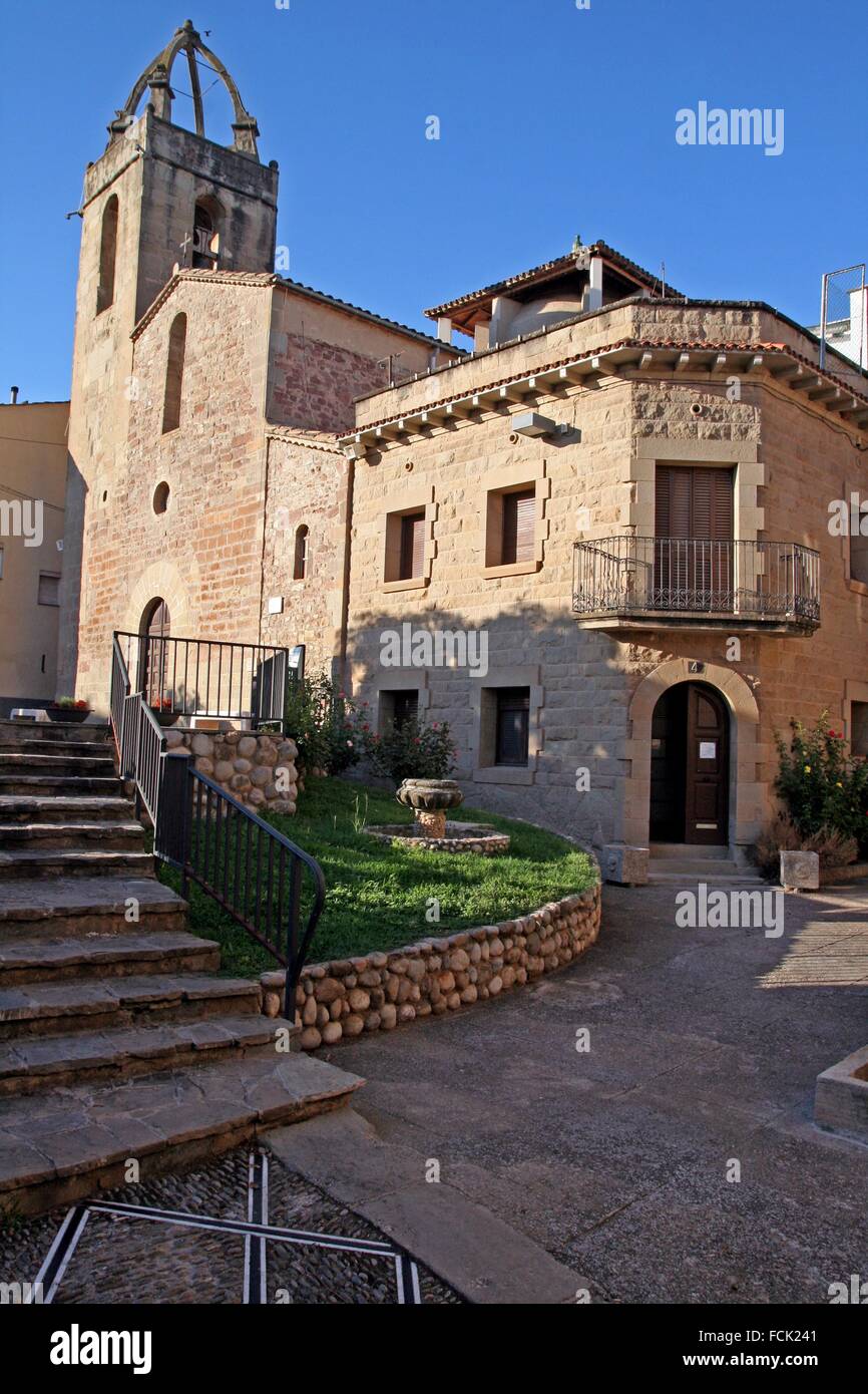 Église de Sant Fruitos de Bages, Catalogne, Espagne Photo Stock - Alamy