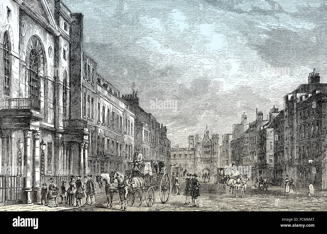 St James's Street, 1750, district de St James's, au centre de Londres, Angleterre Banque D'Images