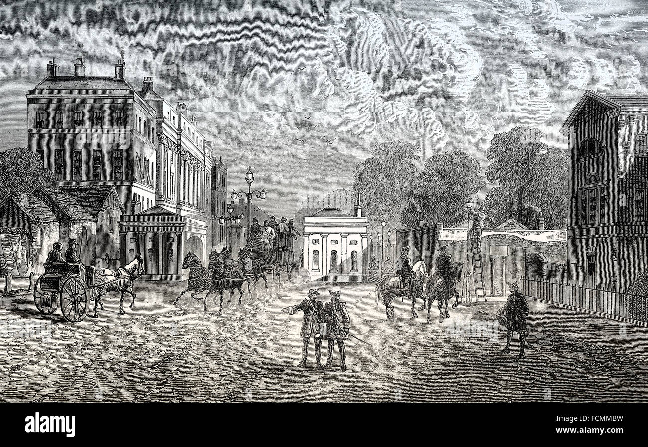 Hyde Park, Hyde Park, 1820, Londres, Angleterre Banque D'Images