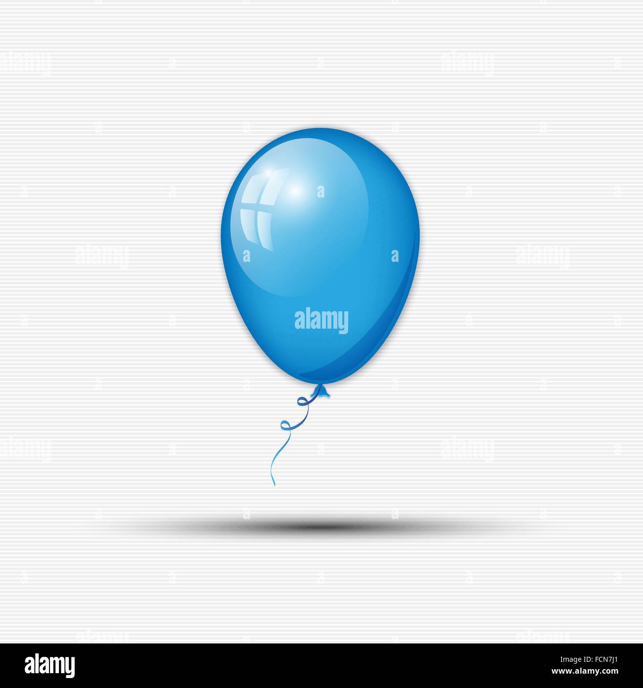 Ballon bleu abstrait avec ruban pour votre conception Illustration de Vecteur