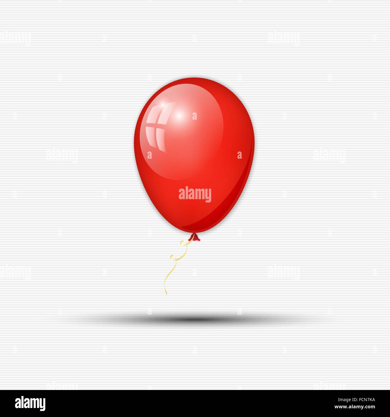 Résumé ballon rouge avec ruban pour votre conception Illustration de Vecteur