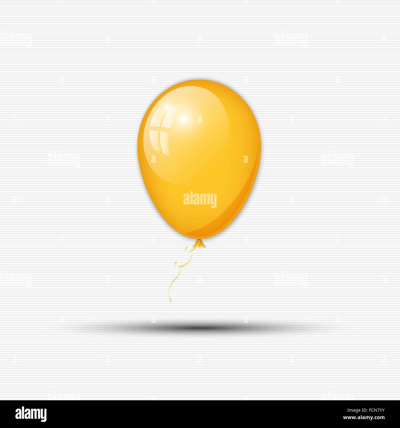 Résumé ballon jaune avec ruban pour votre conception Illustration de Vecteur