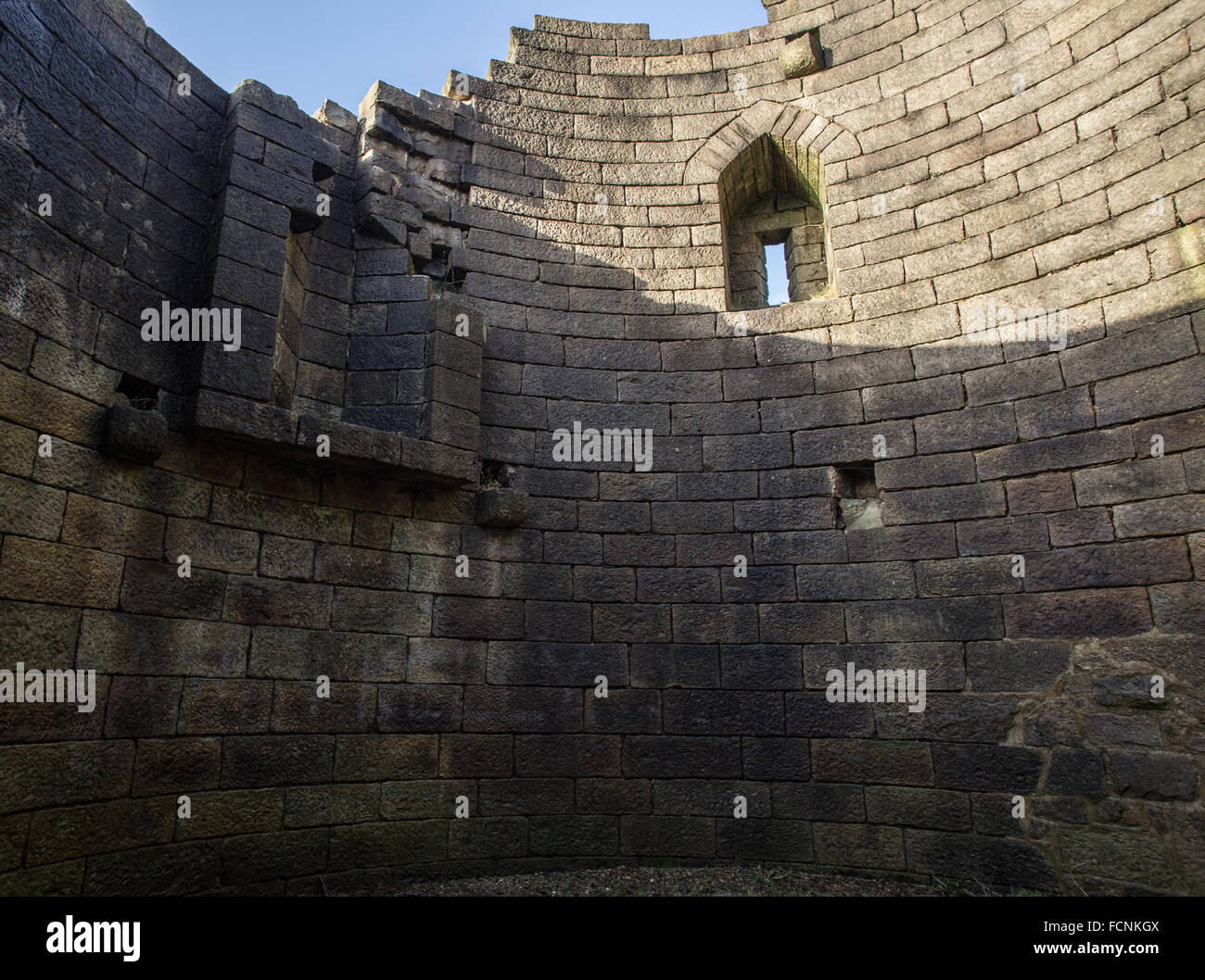 Rivington, château, une copie du château de Liverpool, une partie de l'immobilier, à proximité de Rivington, Bolton, Lancashire. Banque D'Images