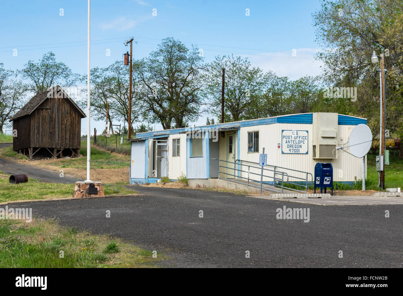 Immeuble de bureaux de poste ruraux de l'Antilope, Oregon, USA Banque D'Images