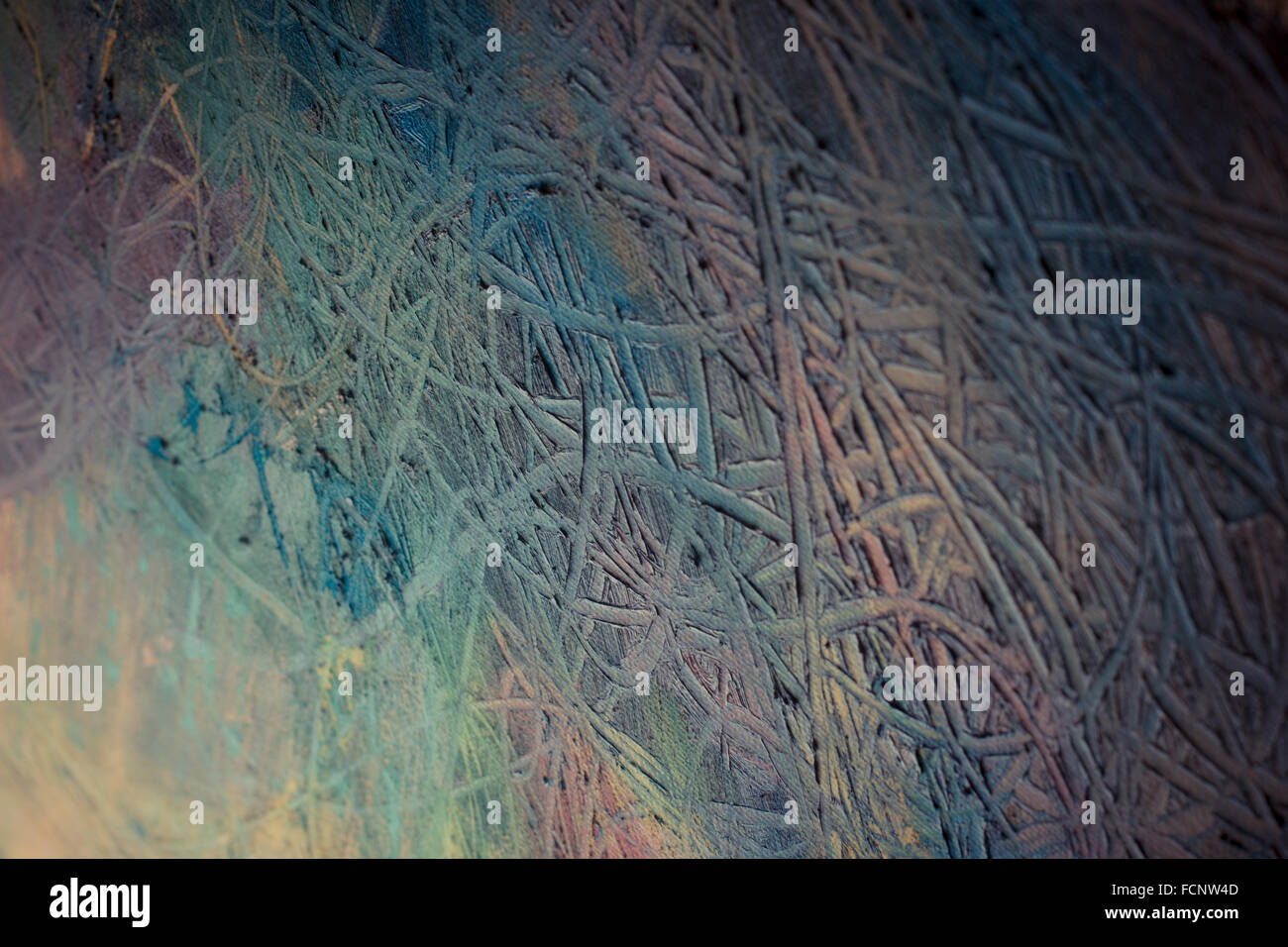 La peinture de la peinture abstraite avec Pinceaux Banque D'Images