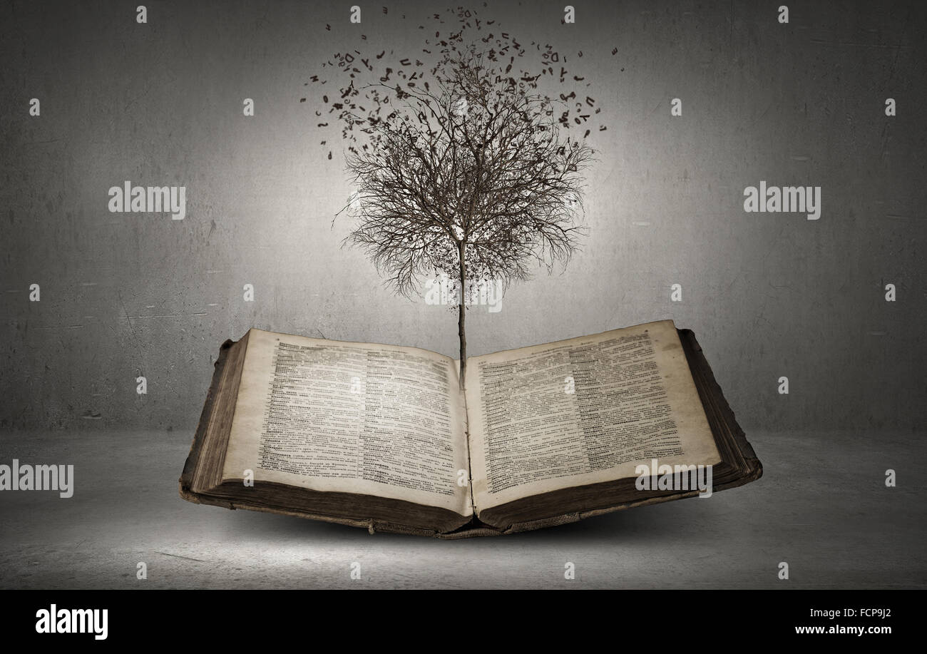 Image conceptuelle avec arbre sec de plus en plus d'adresses Banque D'Images