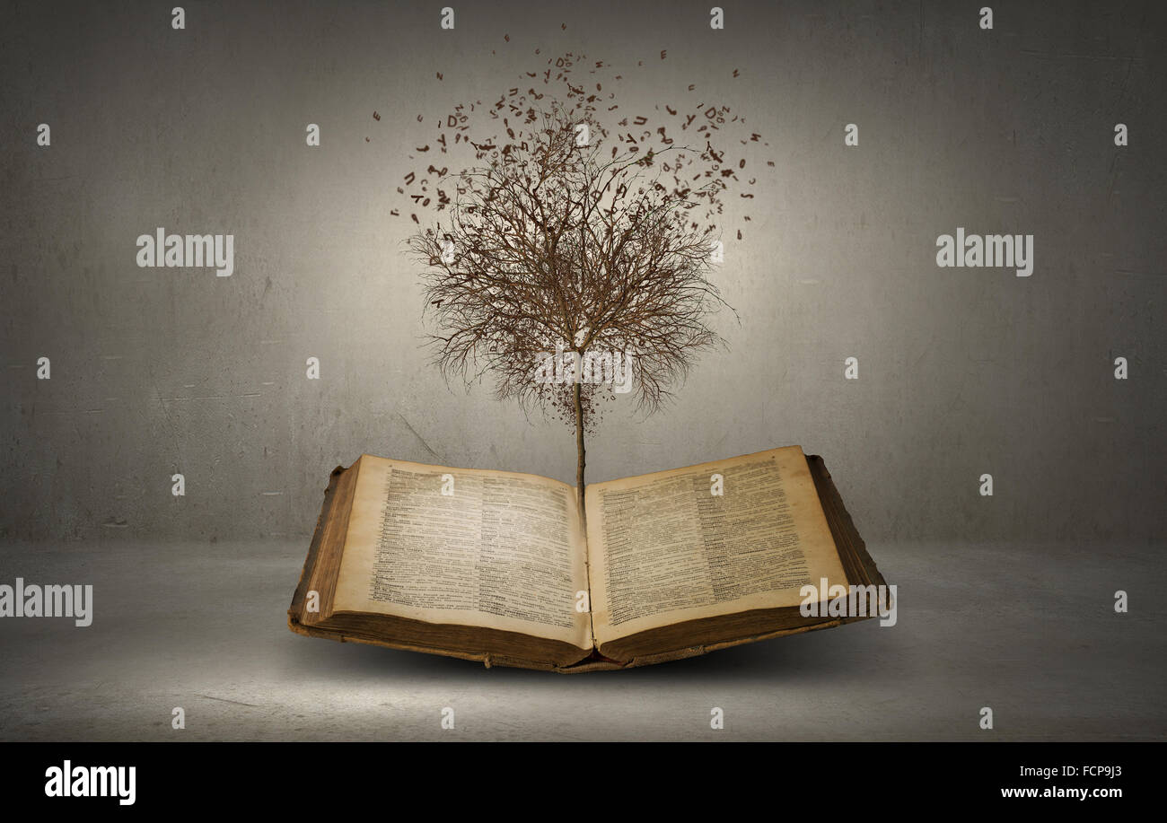 Image conceptuelle avec arbre sec de plus en plus d'adresses Banque D'Images