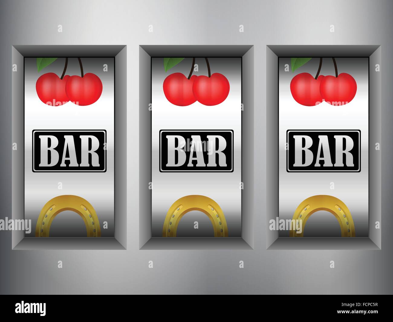 Triple vainqueur en machine à sous. Illustration de Vecteur