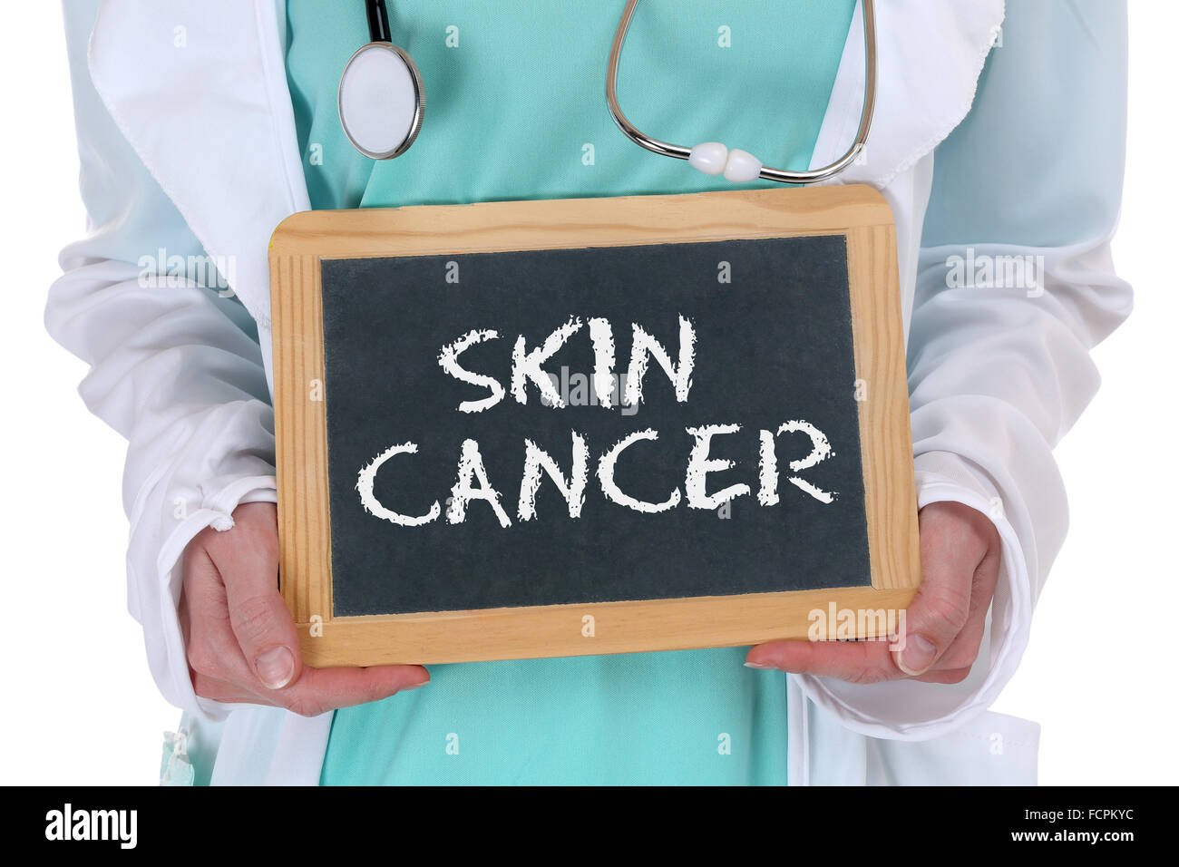 La sensibilisation au cancer de la peau maladie malade maladie médecin de santé sains avec signe Banque D'Images