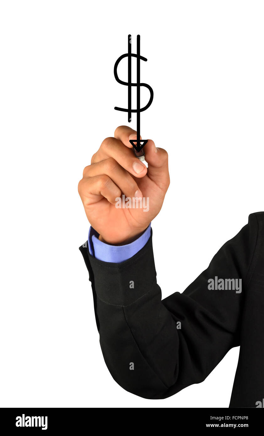 Portrait d'une icône dollar Banque D'Images