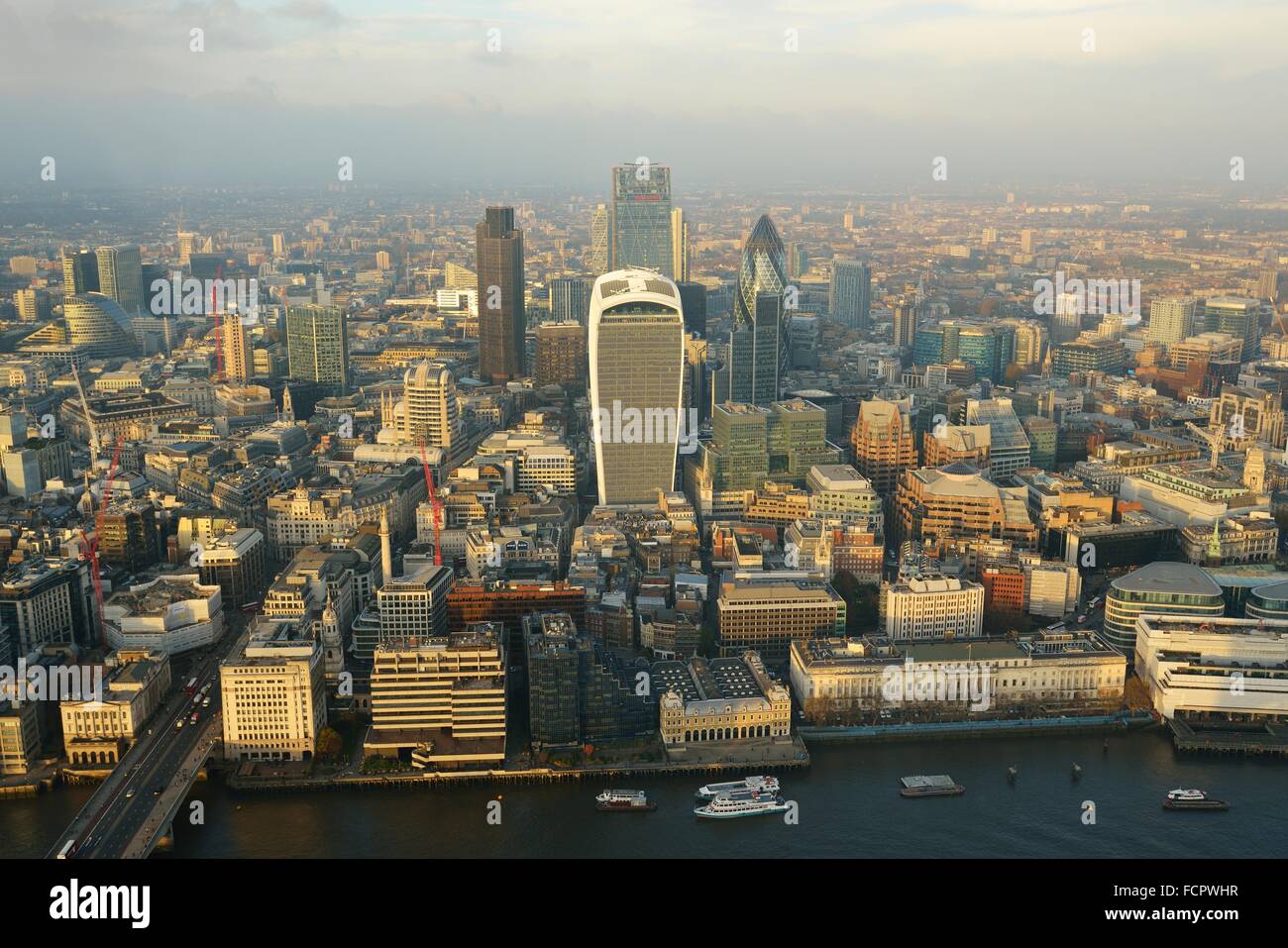 Vue de la ville de Londres, dans le Shard Banque D'Images