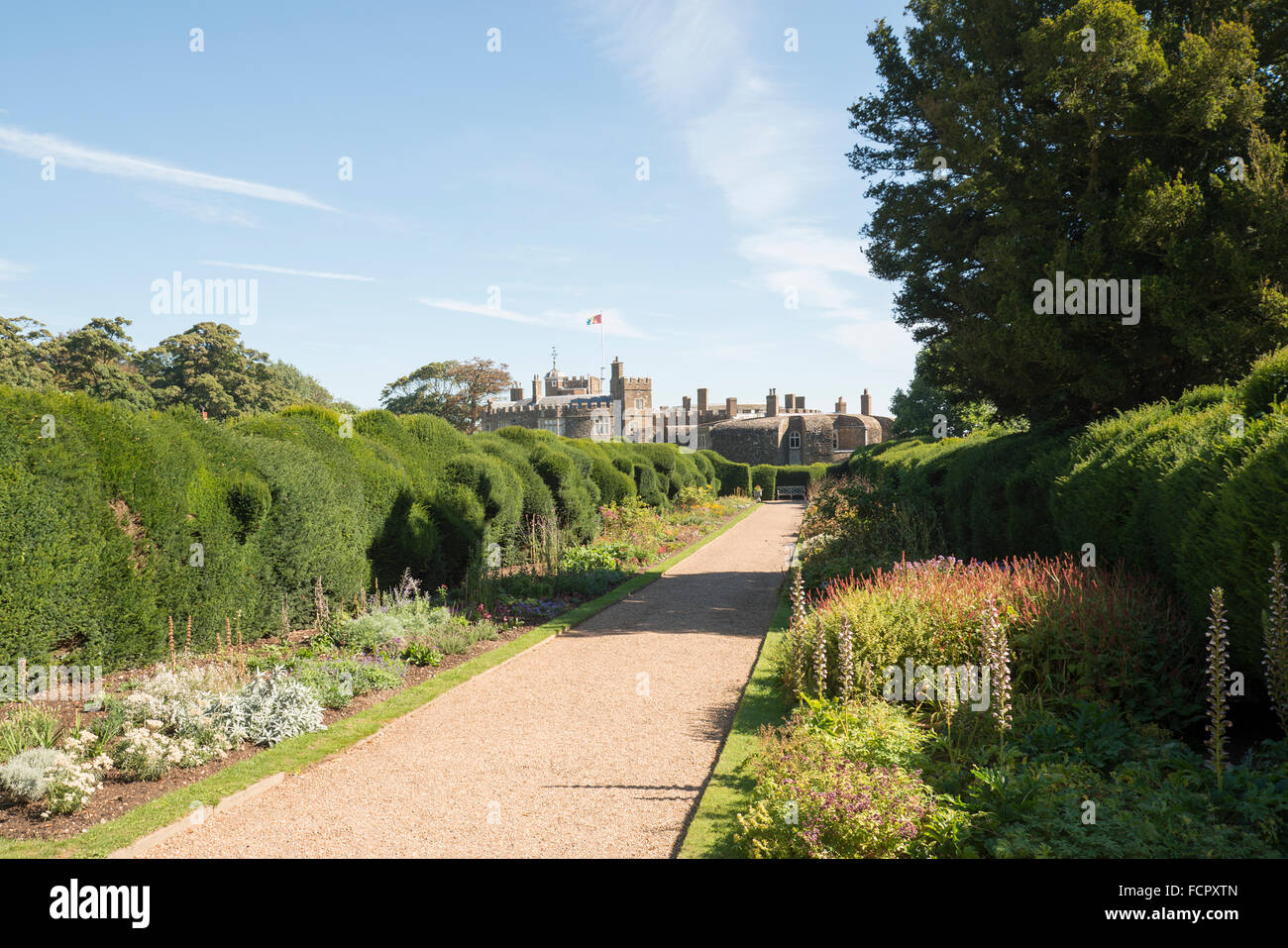 Jardins du Château de Walmer Banque D'Images