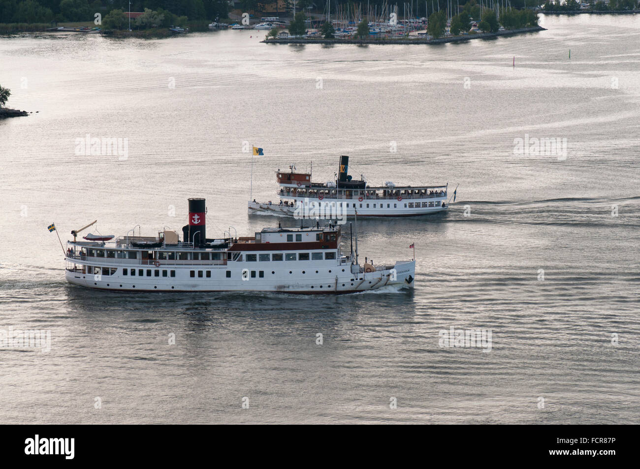 Transports ferries dans l'archipel de Stockholm, en Suède Banque D'Images