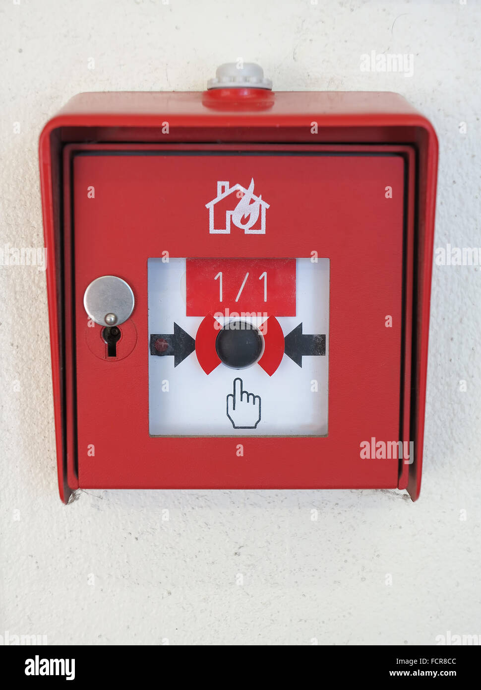 Dispositif d'alarme incendie allemand Banque D'Images