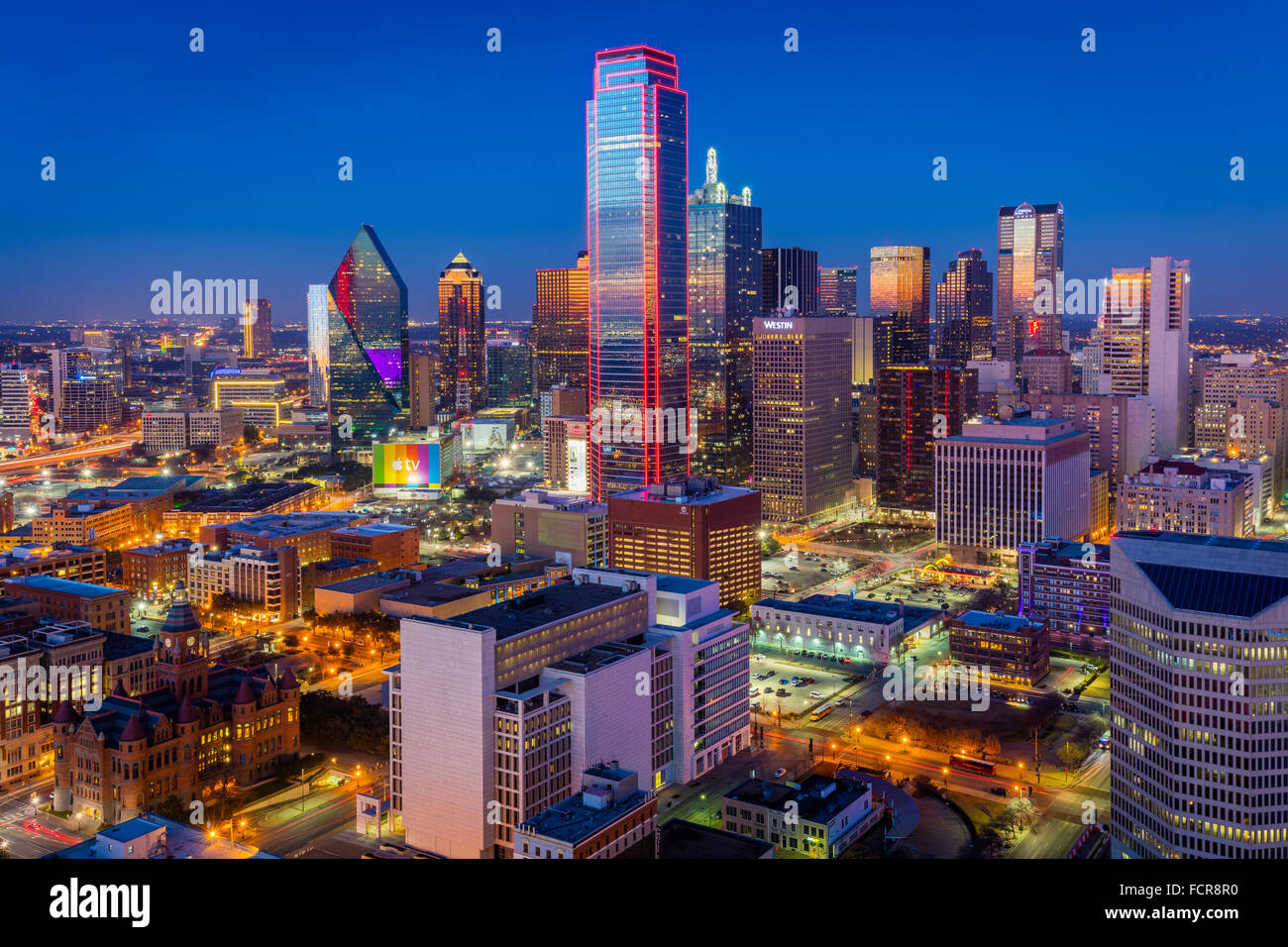 Dallas est la neuvième ville la plus peuplée des États-Unis d'Amérique et la troisième ville la plus peuplée de l'état du Texas. Banque D'Images