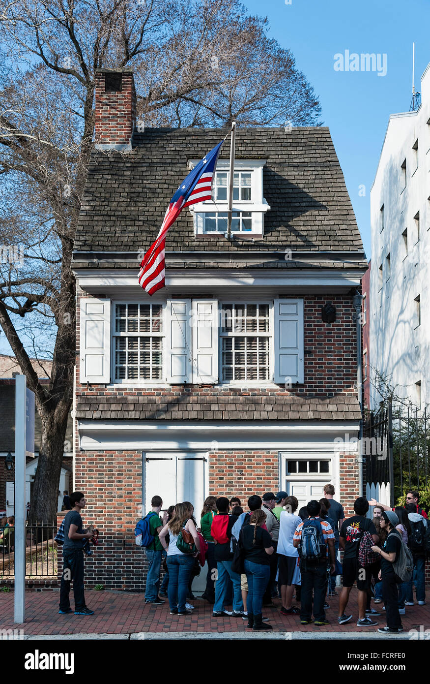 La maison de Betsy Ross, sanctuaire national, Philadelphia, Pennsylvania, USA Banque D'Images