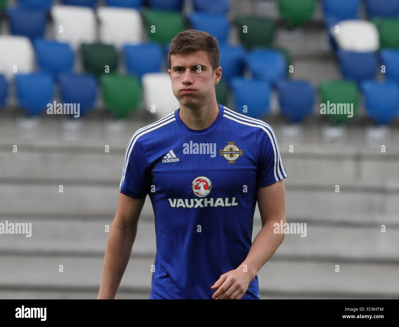 L'Irlande du Nord Paddy international McNair prenant part à une session de formation de l'Irlande du Nord (septembre 2015) Banque D'Images